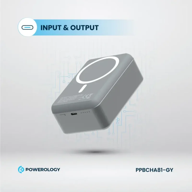 پاوربانک 30000 میلی آمپری پاورولوژی Powerology 30000mAh MagSafe Aluminum Power Bank - Image 4