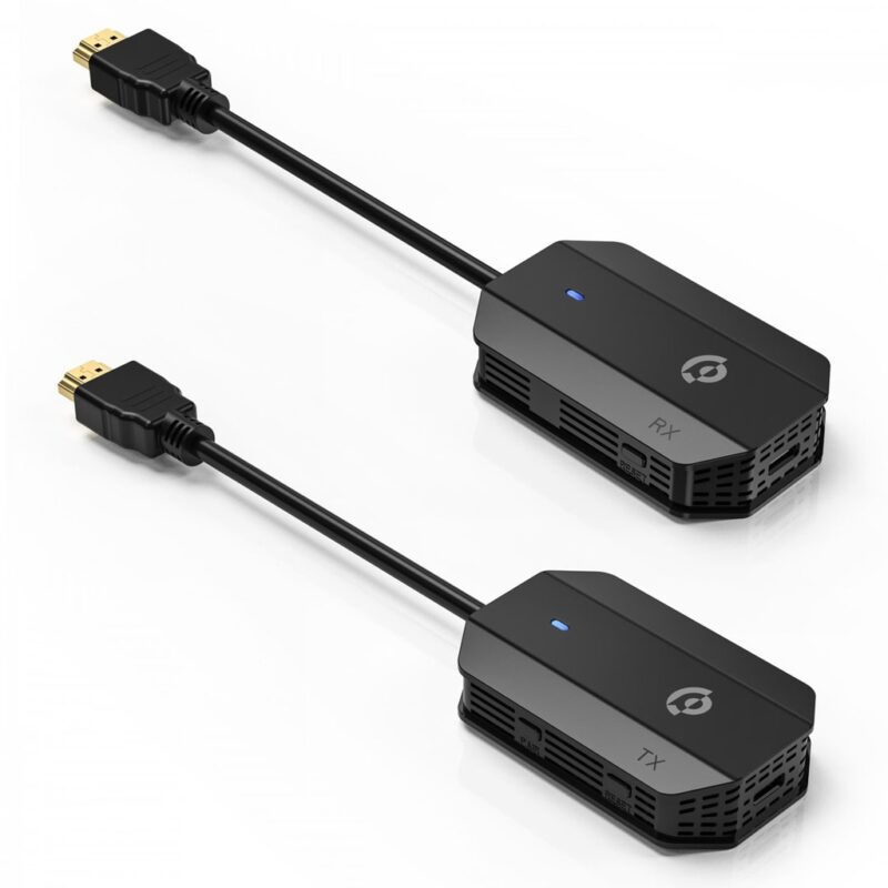 انتقال تصویر hdmi به hdmi بی سیم پاورولوژی Powerology Wireless HDMI Mirroring Adaptor Pair with USB-C Cable Full HD 1080P - Image 2