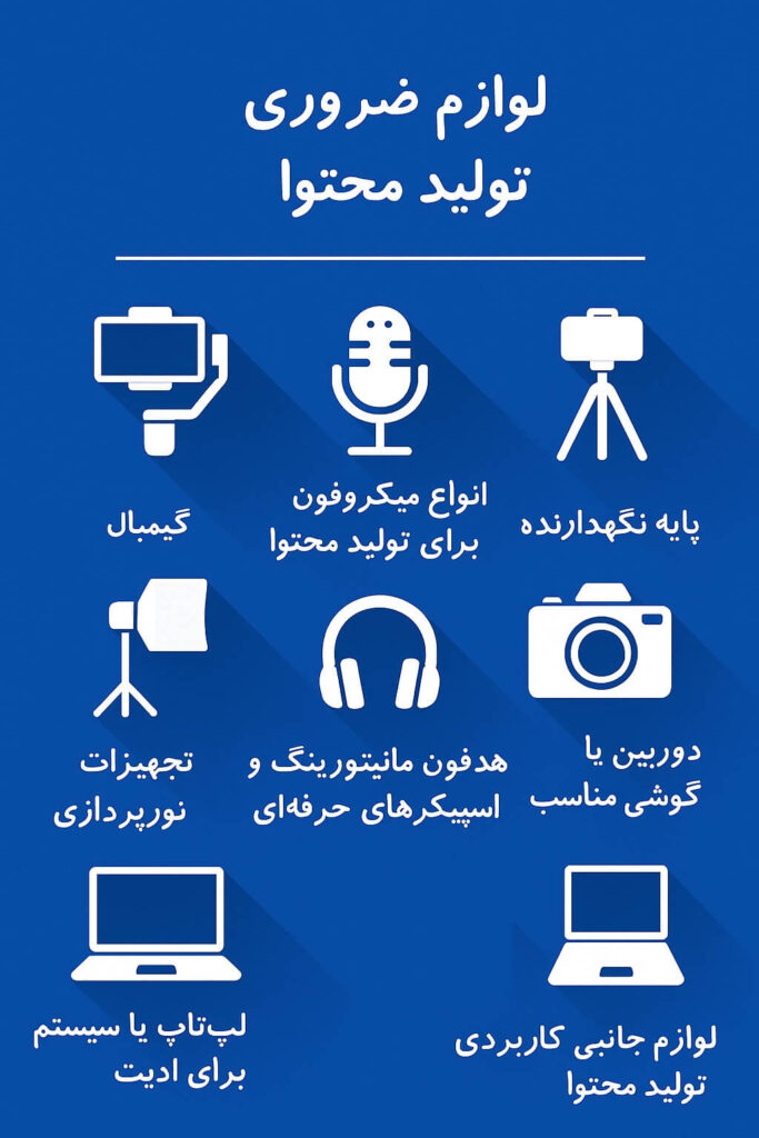 لوازم ضروری تولید محتوا