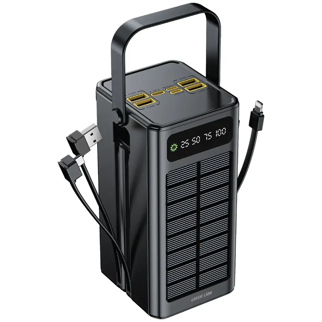 GNSOL50PB60BK Green Lion Solar X 60000mAh Power Bank PD 20W Black