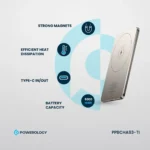 پاوربانک مگ سیف 5000 میلی آمپری پاورولوژی Powerology Ultra-Thin 5000mAh MagSafe Power Bank - Image 5