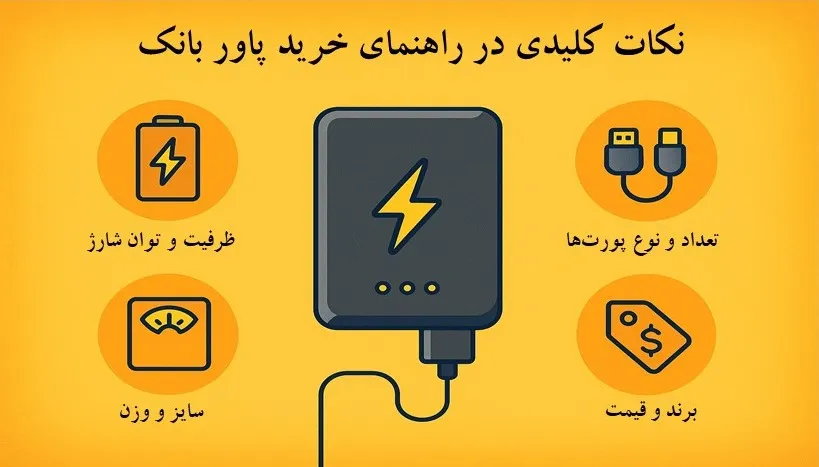 نکات کلیدی در راهنمای خرید پاور بانک
