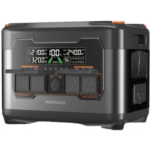PDX2400BKOR Porodo 2400W Forcebase Portable Power Station Black Orange
