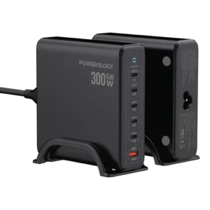 PWGAN300WBK Powerology Volt X GaN 300W Smart Desktop Charger Black