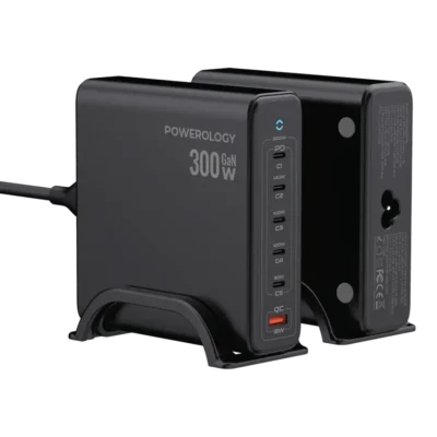 پاور بانک رو میزی پاورولوژی Powerology Volt-X GaN 300W Smart Desktop Charger