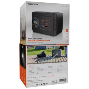 Porodo 150W Forcebase Portable Power Station GrayBlack00