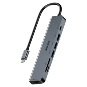 GN7N1CHUBGY Green Lion 7 in 1 USB C Hub Gray