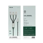 کابل شارژر چند کاره گرین لاین Green Lion 3-in-1 Cable Braided Type-C to C+C+L - Image 2