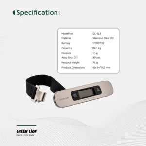 Green Lion Digital Luggage Scale Silver