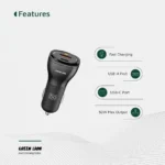 شارژر فندکی Green Lion Dual Port Car Charger 50W (with C to C / C to L Cable) - Image 3