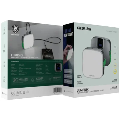 Green Lion Lumenix Portable LED Light with Power Bank