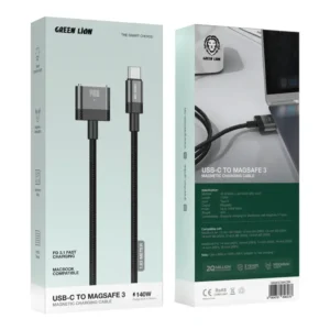 Green Lion USB C to MagSafe 3 Magnetic Charging Cable Black 1