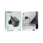 آداپتور Type-C و USB گرین لاین Green Lion Ultra Compact GaN Wall Charger UK Pin A+C 20W (with C to C / C to L Cable) - Image 2
