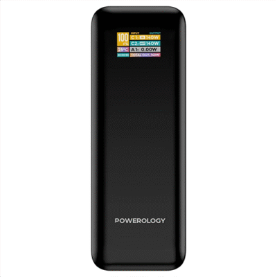 پاوربانک ۲۷۰۰۰ میلی‌ آمپری پاورولوژی Powerology NeuroVolt 140 27000mAh Power Bank