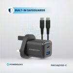 Powerology 35W PD QC 1xUSB-C 35W and 1xUSB-A 18W