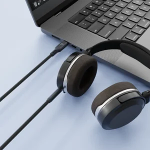 کابل TYPE-C به AUDIO پاورولوژی Powerology Power Sync Weave USB-C To 3.5mm Audio 1.2m Cable 