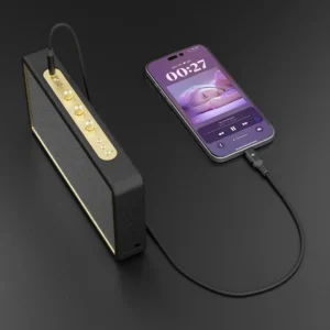 کابل TYPE-C به AUDIO پاورولوژی Powerology Power Sync Weave USB-C To 3.5mm Audio 1.2m Cable 