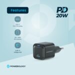 Powerology Ultra-Compact GaN Charger PD 20W EU