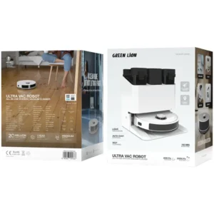 جارو رباتیک چندکاره گرین لاین Green Lion Ultra Vac Robot All-In-One Station & Vacuum Cleaner