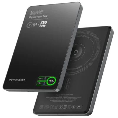 پاوربانک مغناطیسی 5000 میلی آمپری پاورولوژی Powerology MagVolt 5000mAh Magnetic Power Bank