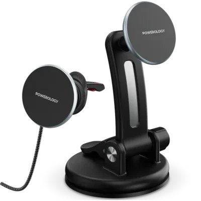 شارژر وایرلس و هولدر گوشی خودرو پاورولوژی Powerology Airwave Magnetic Wireless Car Charger