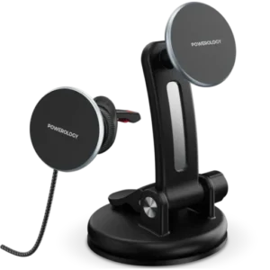 شارژر وایرلس و هولدر گوشی خودرو پاورولوژی Powerology Airwave Magnetic Wireless Car Charger