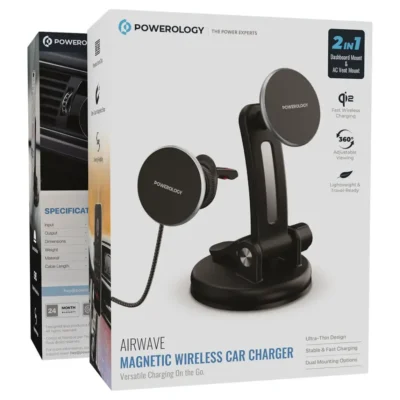 Powerology Airwave Magnetic Wireless Car Charger