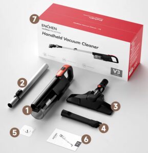 جاروبرقی دستی پرقدرت مدل ENCHEN V3