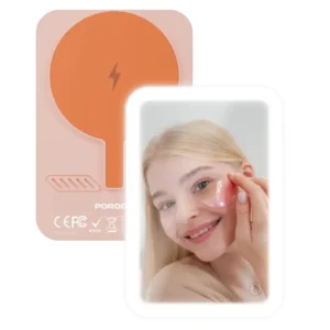 پاوربانک مگ سیف پرودو همراه با آینه چراغ دار Porodo 5000mAh MagSafe Power Bank