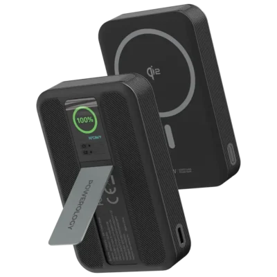 پاوربانک مگ سیف مدل Vision ظرفیت 10000 میلی آمپری پاورولوژی Powerology Qi2 Magsafe Power Bank