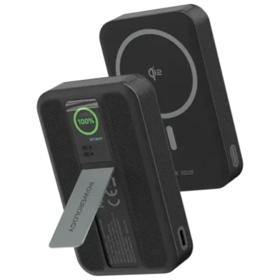 پاوربانک مگ سیف مدل Vision ظرفیت 10000 میلی آمپری پاورولوژی Powerology Qi2 Magsafe Power Bank