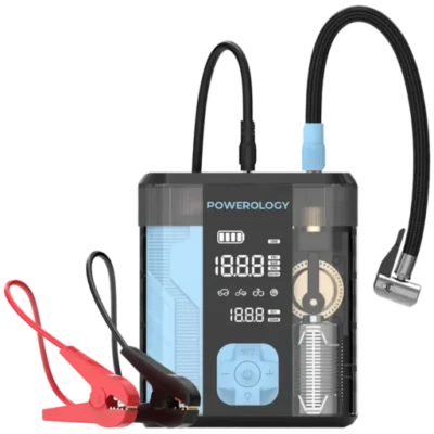 جامپ استارتر و پمپ باد 3 در 1 پاورولوژی Powerology 3-In-1 Jump Starter & Tire Inflato