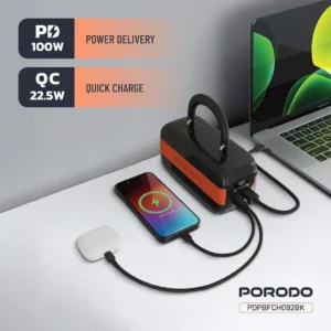 اوربانک مدل Sway ظرفیت 60000 میلی آمپری پرودو Porodo Sway 60000mAh Power Bank