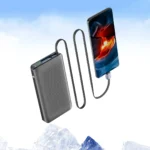 Powerology 10000mAh Retractable Cable Power Bank