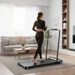 Powerology 2-In-1 Foldable Treadmill With Massage Pad