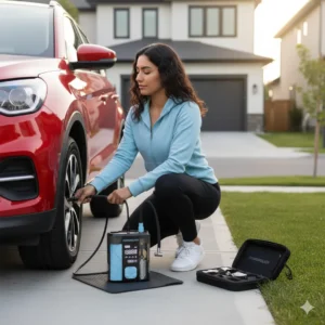 جامپ استارتر و پمپ باد 3 در 1 پاورولوژی Powerology 3-In-1 Jump Starter & Tire Inflato