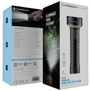 چراغ قوه به همراه لیزر مدل Lumos پاورولوژی Powerology Lumos 4000mAh Work Light with Laser