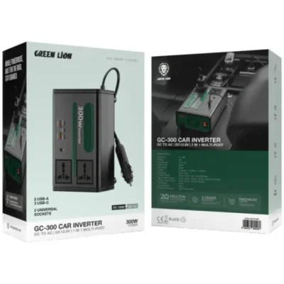 اینورتر خودرو مدل GC-300 پرودو Green Lion GC 300 Car Inverter 7 in 1 Multi Port