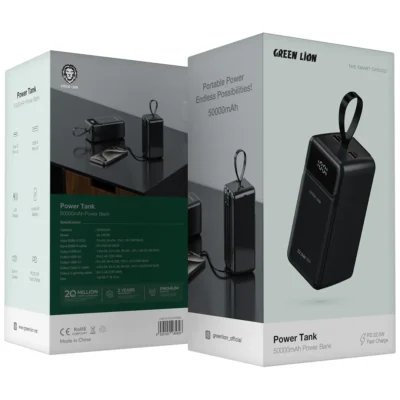 پاوربانک Power Tank ظرفیت 50000 میلی آمپری گرین لاین Green Lion Power Tank 50000mAh Power Bank