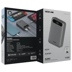 Green Lion Zuno Power Bank 20000mAh PD 20W Gray