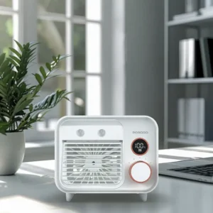 مینی پنکه شارژی رومیزی مه پاش پرودو Porodo Lifestyle Mini Mist Fan PDF853WH
