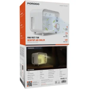 Porodo Lifestyle Mini Mist Fan Desktop Air Cooler White4
