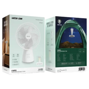 Green Lion FARO Rechargeable Fan White