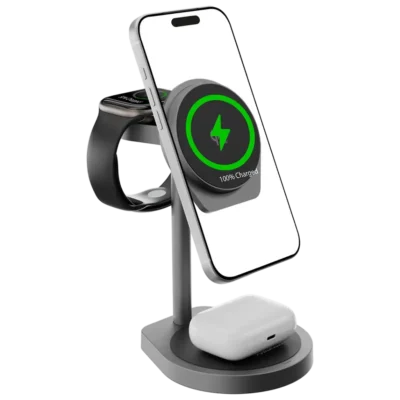 شارژر بی سیم ۳ در ۱ Eifel پاورولوژی Powerology Eifel 3-In-1 Wireless Charger