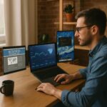 مانیتور SkyFold دوگانه قابل حمل پاورولوژی Powerology SkyFold Dual Display Laptop Monitor - Image 4