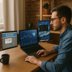 Powerology SkyFold 14 Dual Display Laptop Monitor lifestyle 1