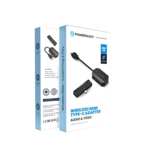 Powerology Wireless HDMI Type C Adapter Audio Video Black 1