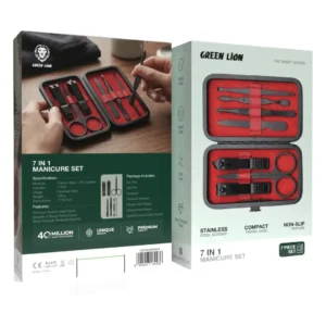 Green Lion 7 in 1 Manicure Set Black