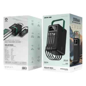 Green Lion Solar Max 120000mAh Power Bank Black