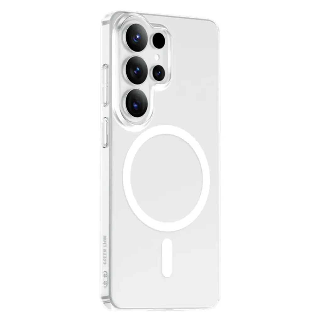 قاب گوشی شفاف مگ سیف Delgado S26 ultra گرین لاین